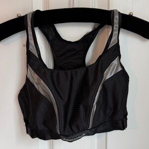 Shock Absorber Black & Silver Racerback Max-Support Sports Bra 34C